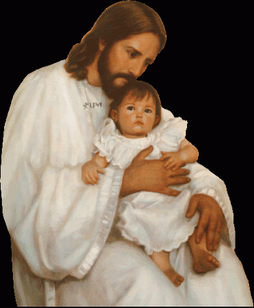 Jesus y el niño en gif